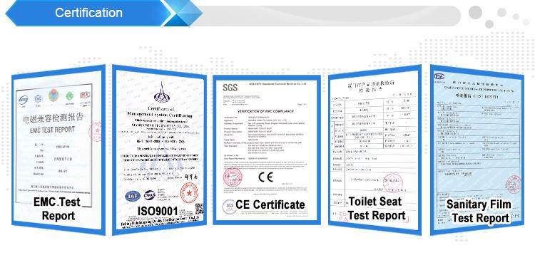 Sanitaty automaattiset wc-istuimien kannet | Muoviset kertakäyttöiset älykäs wc-kannet NS220B -sertifikaatti.jpg Sanitaty Automatic Toilet Seat Covers | Plastic Disposable Smart Toilet Lids NS220B Certification.jpg